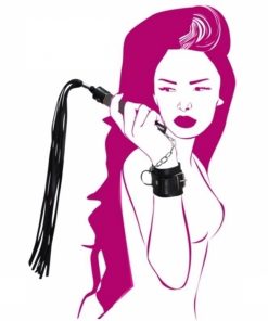 Kit Bracelete com Chicote Preto