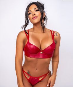 Conjunto Jasmim Cirrê Vermelho