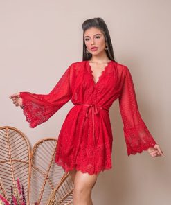 Robe Elegance em Tule Vermelho
