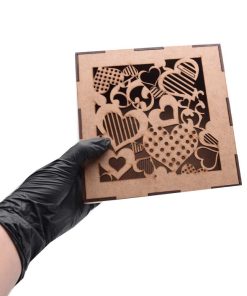 Caixa MDF Corações