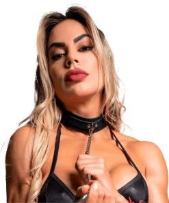 Coleira com Corrente e Guia