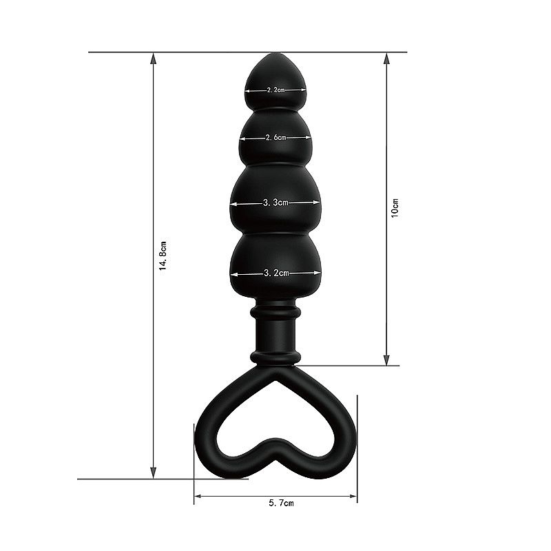 Plug Anal Escalonado em Silicone 3