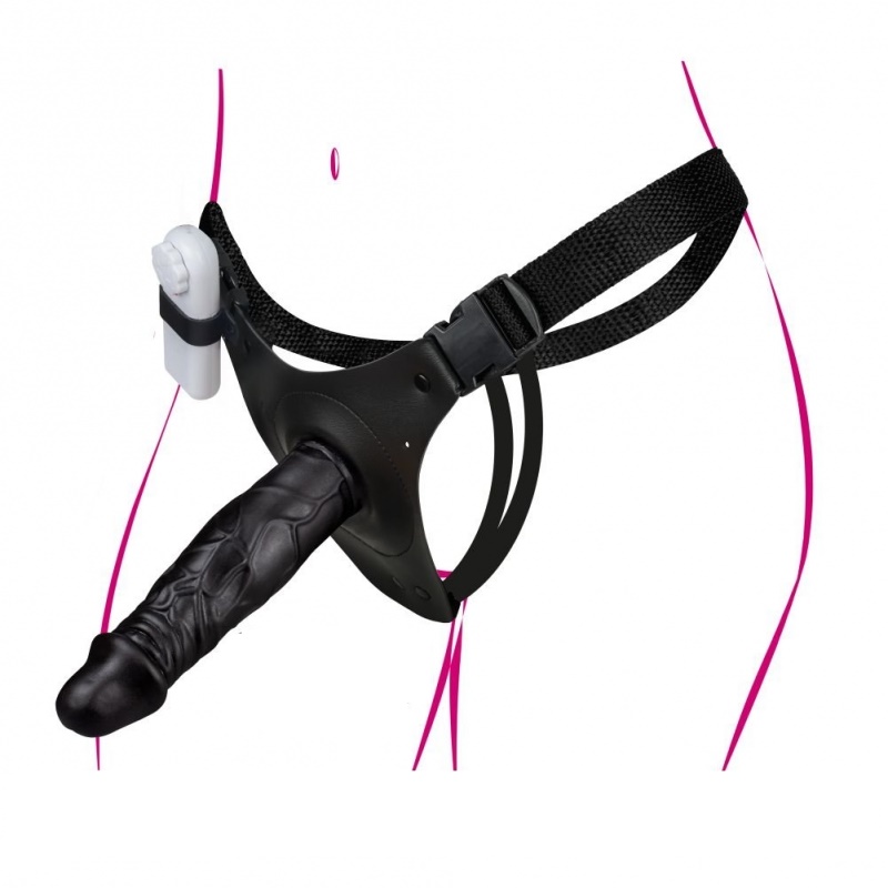 Cinta c Prótese e Vibro 16 X 3,5 Preta SITE