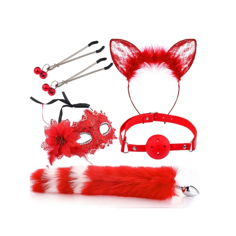 Kit Anal Vermelho e Branco 5 peças a Site